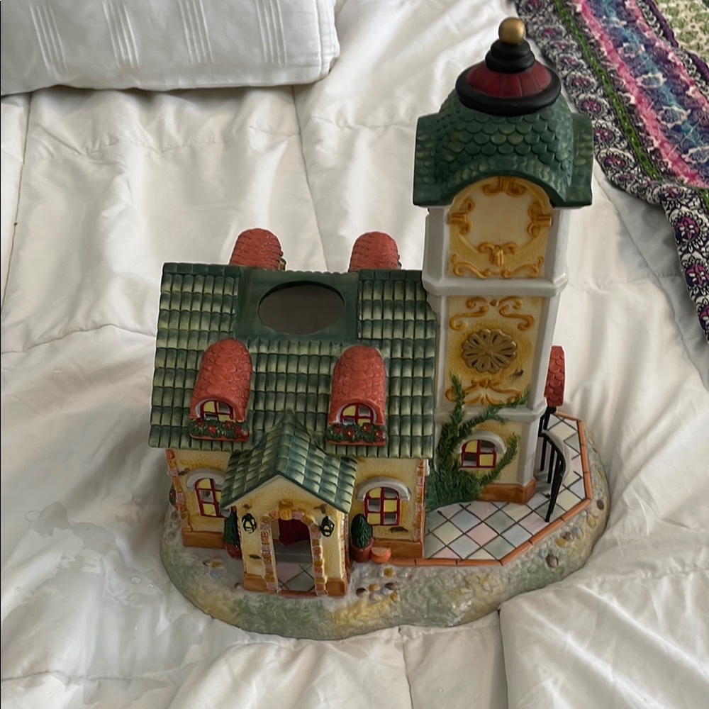 PartyLite Multicolor Clock Tower Candle Holder - Picture 8 of 10